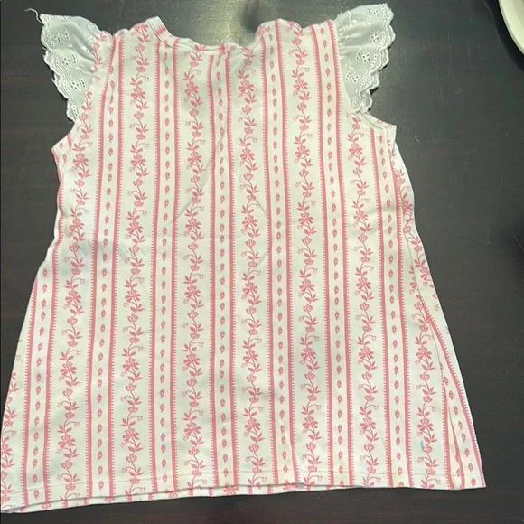 The Beaufort Bonnet Company Pink and White Flutter Sleeve Blouse - Picture 3 of 3